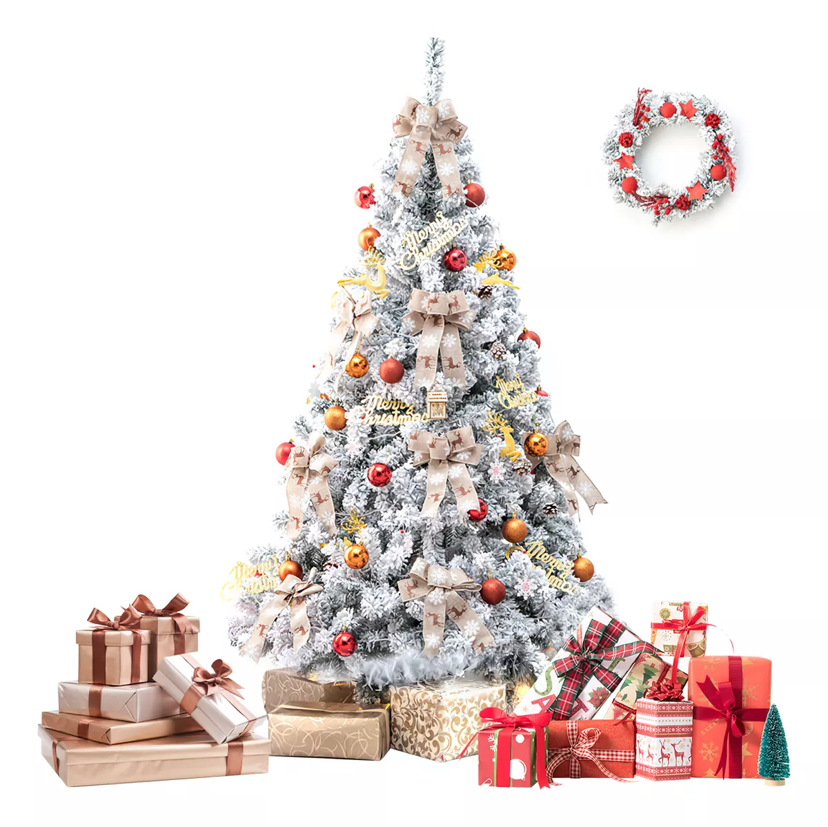 2.1m &Aacute;rbol De Navidad Artificial + Exquisita Decoraci&oacute;n