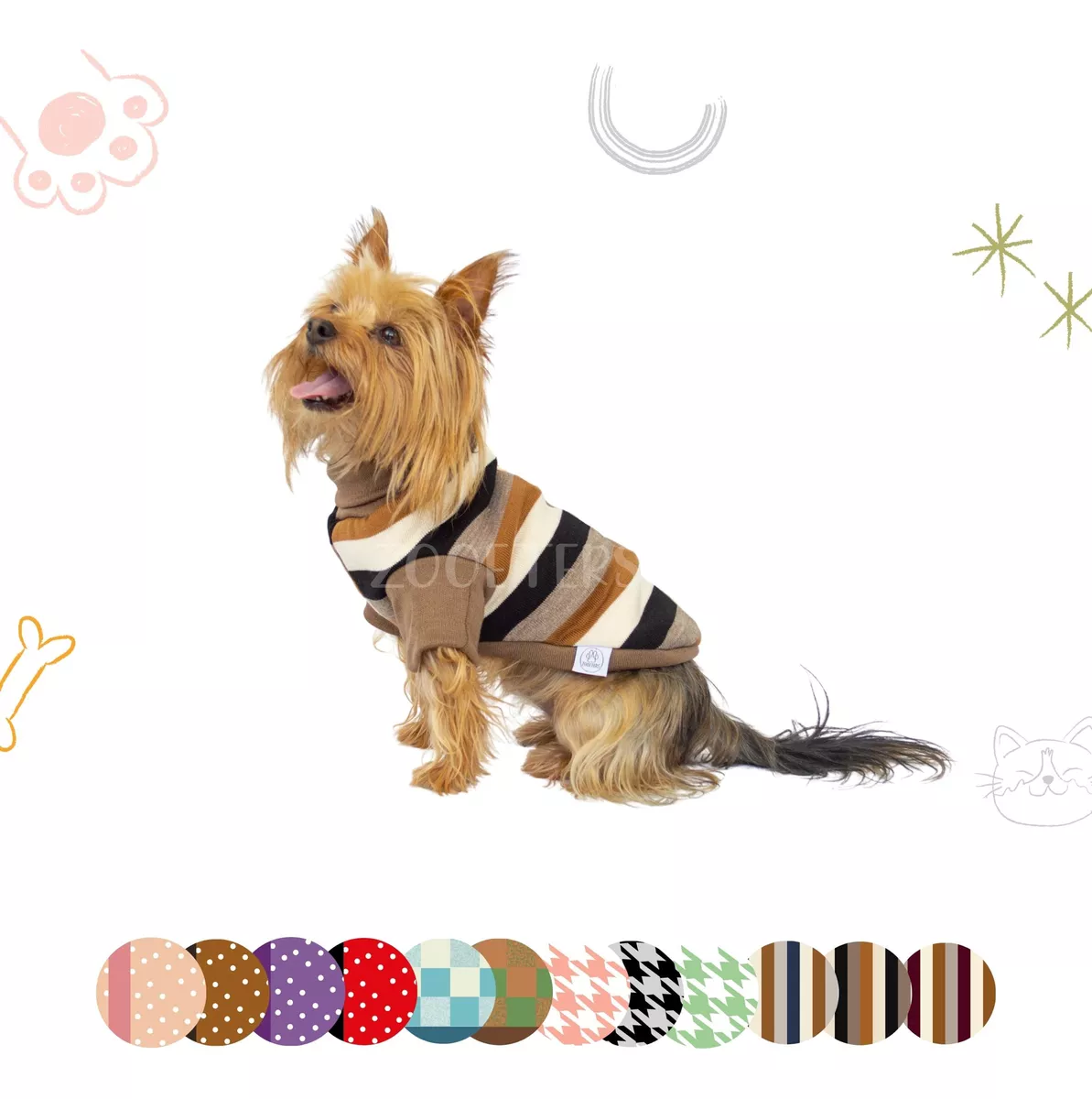 Ropa Su&eacute;ter Mini Tejido Sudadera Perro Doble Forro *zooeters