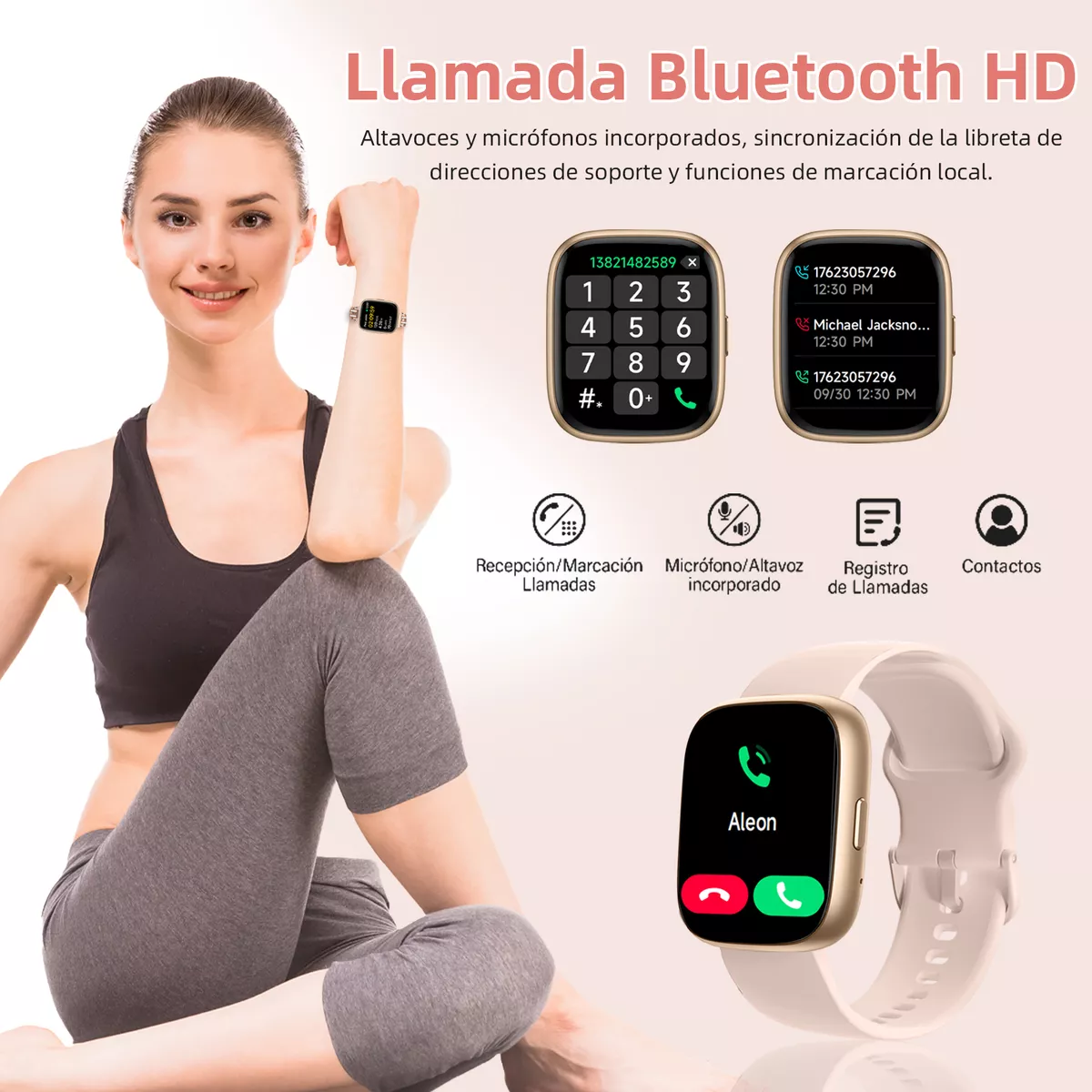 Smartwatch Reloj Inteligente Mujer Bluetooth Llamadas Alexa