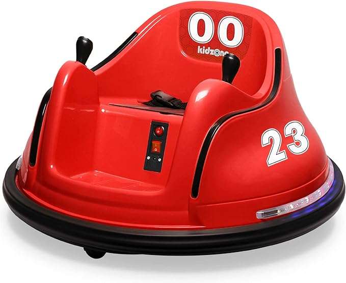 Kidzone Coche Eléctrico de 6 V con Parachoques para Nios y Nios Pequeos de 1,5 a 5 Aos, Adhesivo DIY, Juguete para Golpear Bebés, Regalos con Control Remoto, Luces LED y Giro de 360 Grados