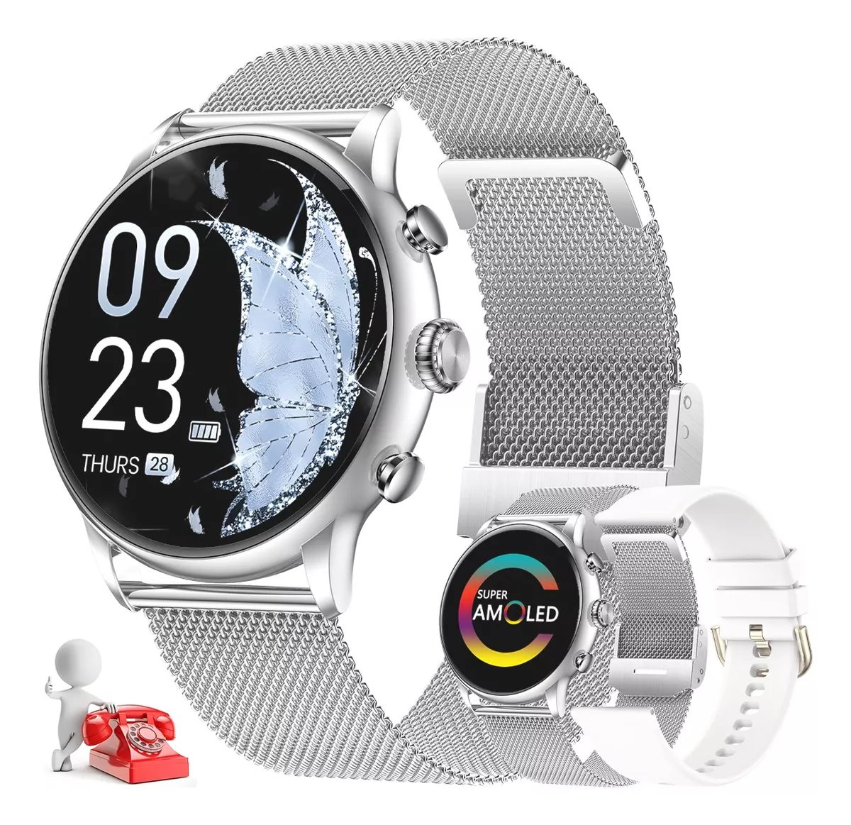 Smartwatch Mujer Amoled Reloj Inteligente Bluetooth Llamada