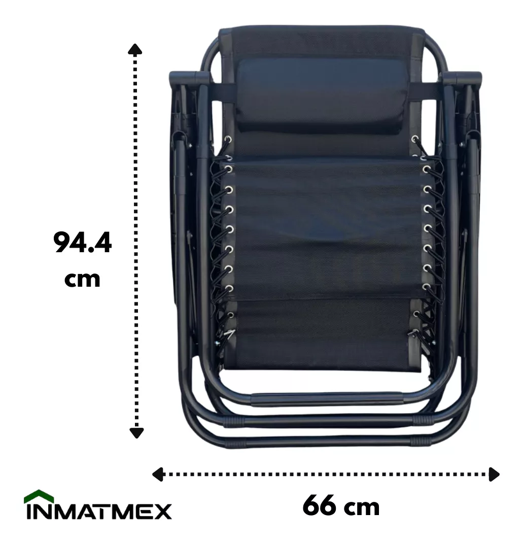 Silla De Jardin Plegable Tumbona Alberca Sol Playa 2 Piezas