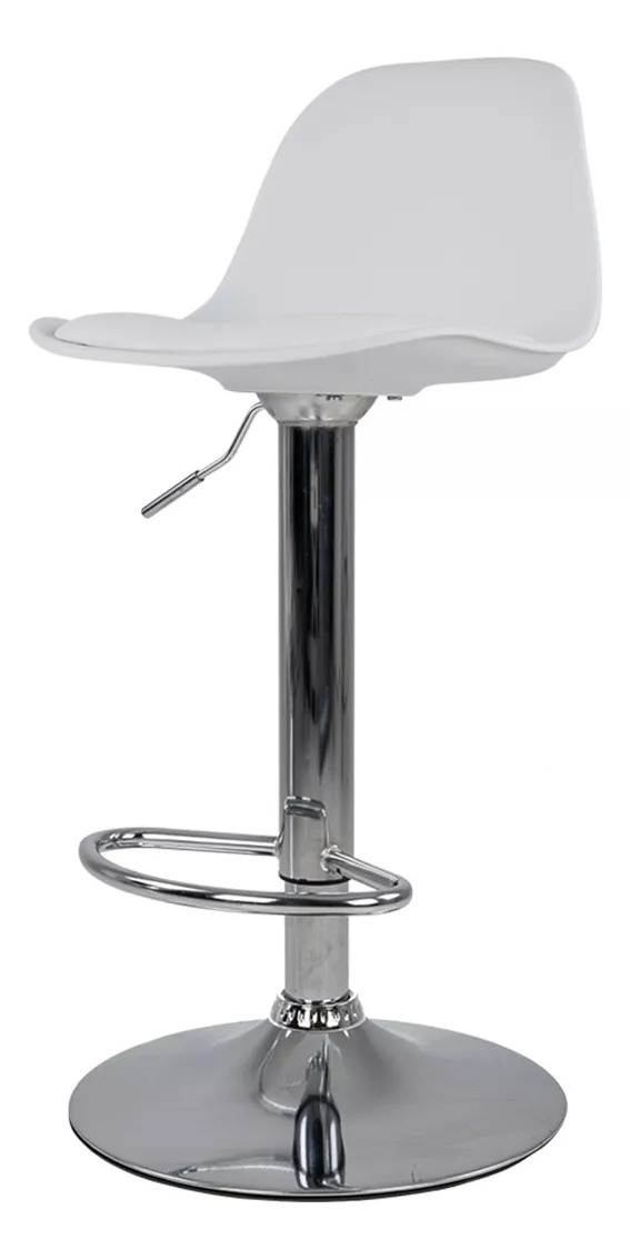 Silla De Bar Giratoria Con Reposapi&eacute;s Y Respaldo Medio