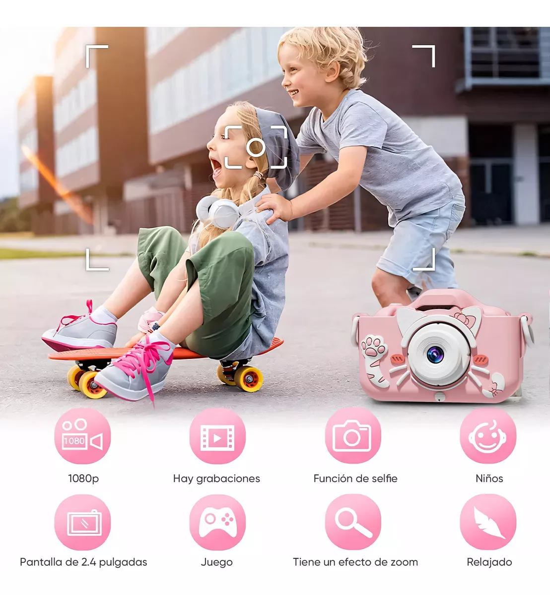 Cámara Digital Para Niños Video Regalo Jueguete C/tarjeta Sd