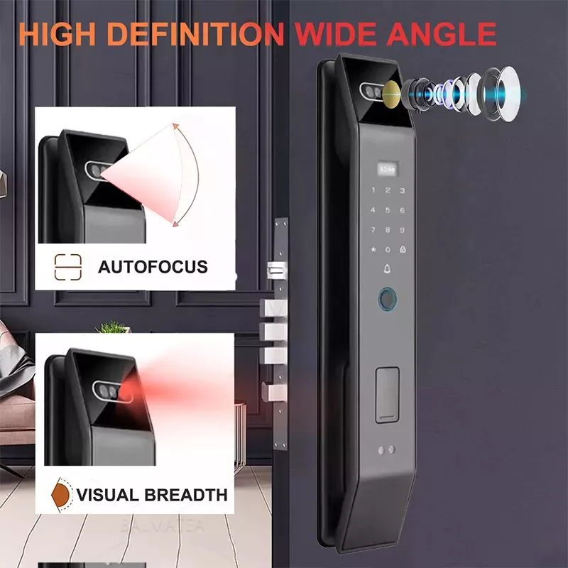 Cerraduras Digitales Inteligente Seguridad Huella Con Cámara