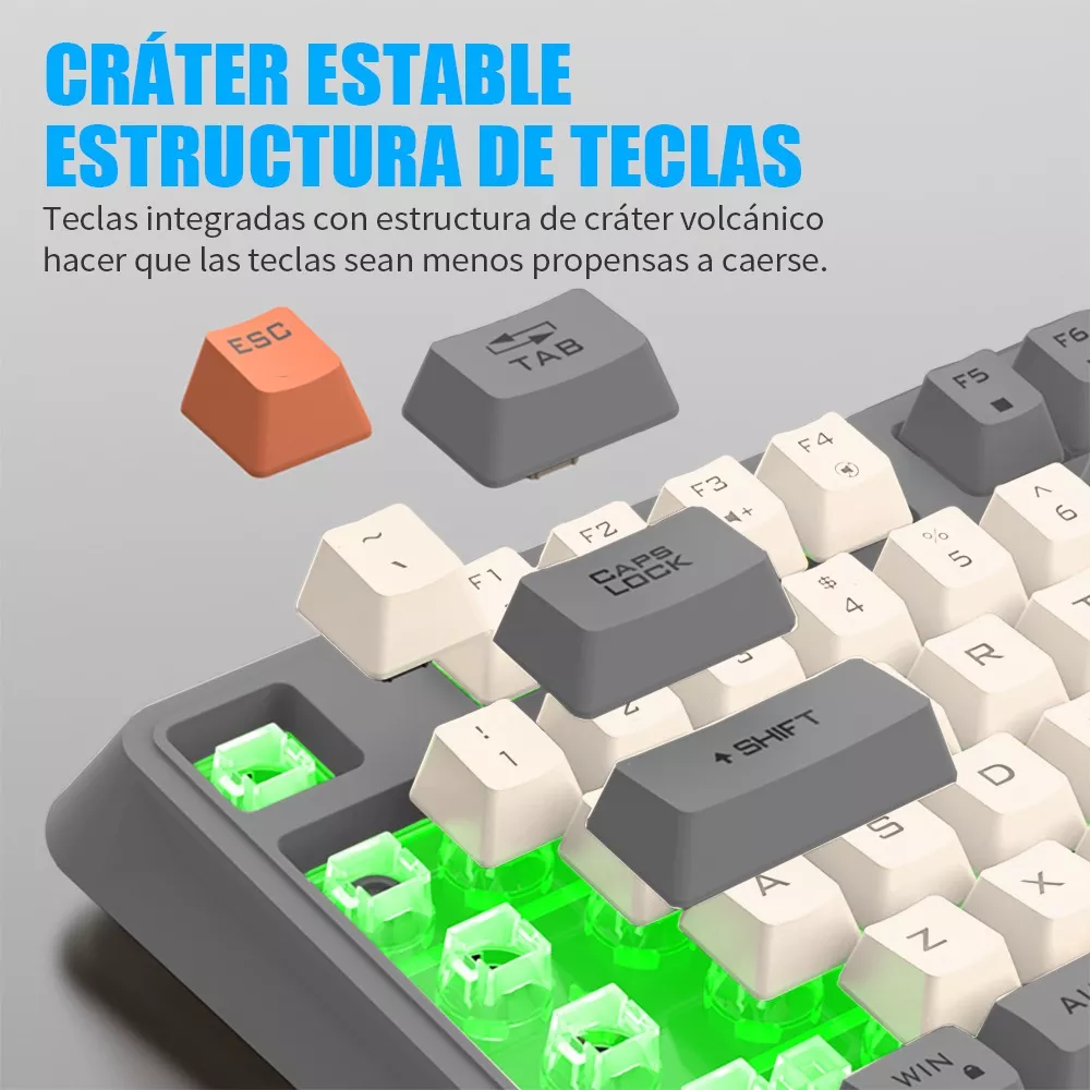 Free Wolf K820 kit De Teclado Y Mouse En Español Con Cable Mouse Blanco Teclado Negro