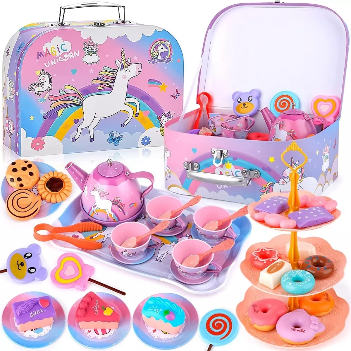 Juguete De Cocina Juego De T&eacute; Para Ni&ntilde;os Fiesta Del T&eacute; Ni&ntilde;as