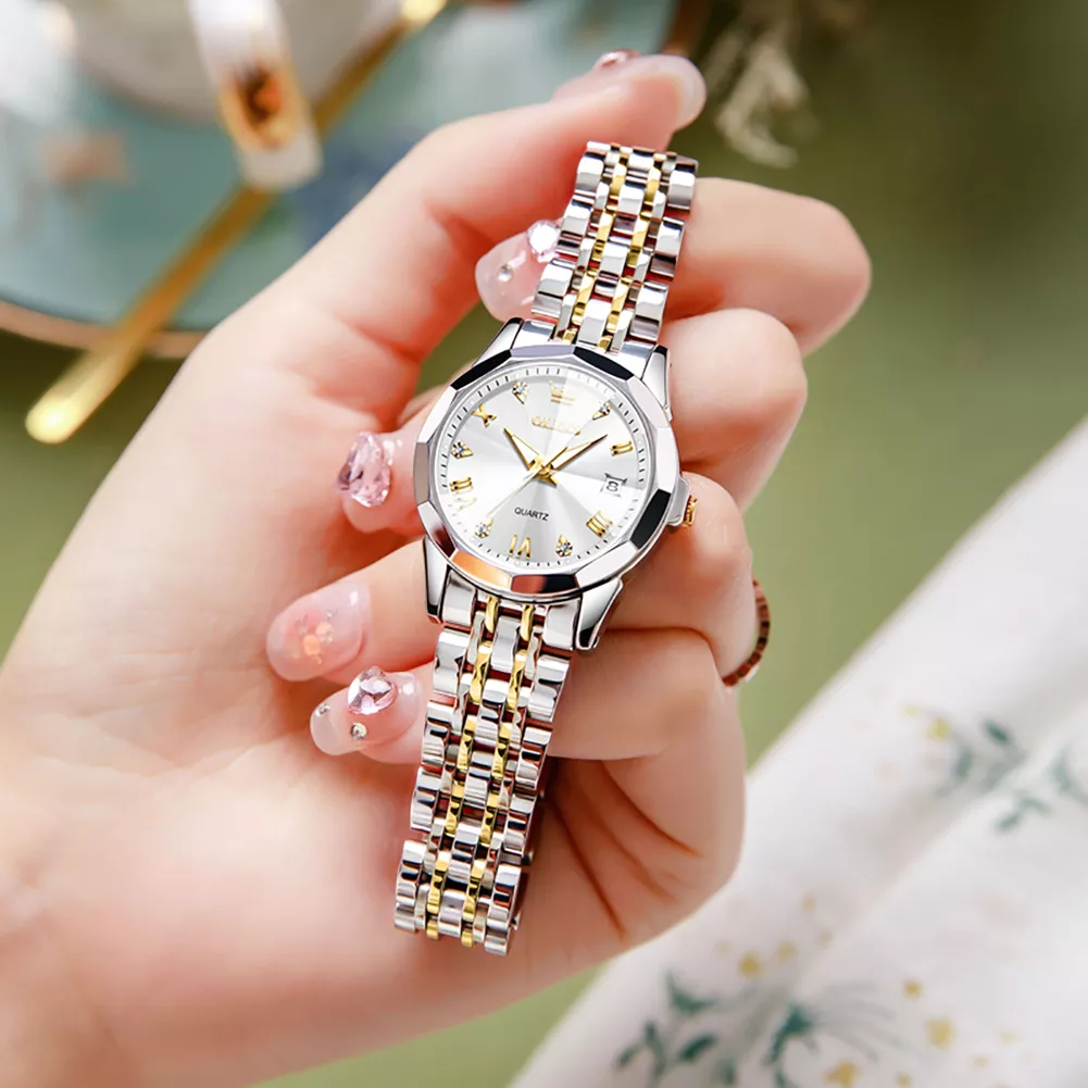 Olevs Reloj Para Mujer Luminoso Impermeable Cuarzo Dama 9931