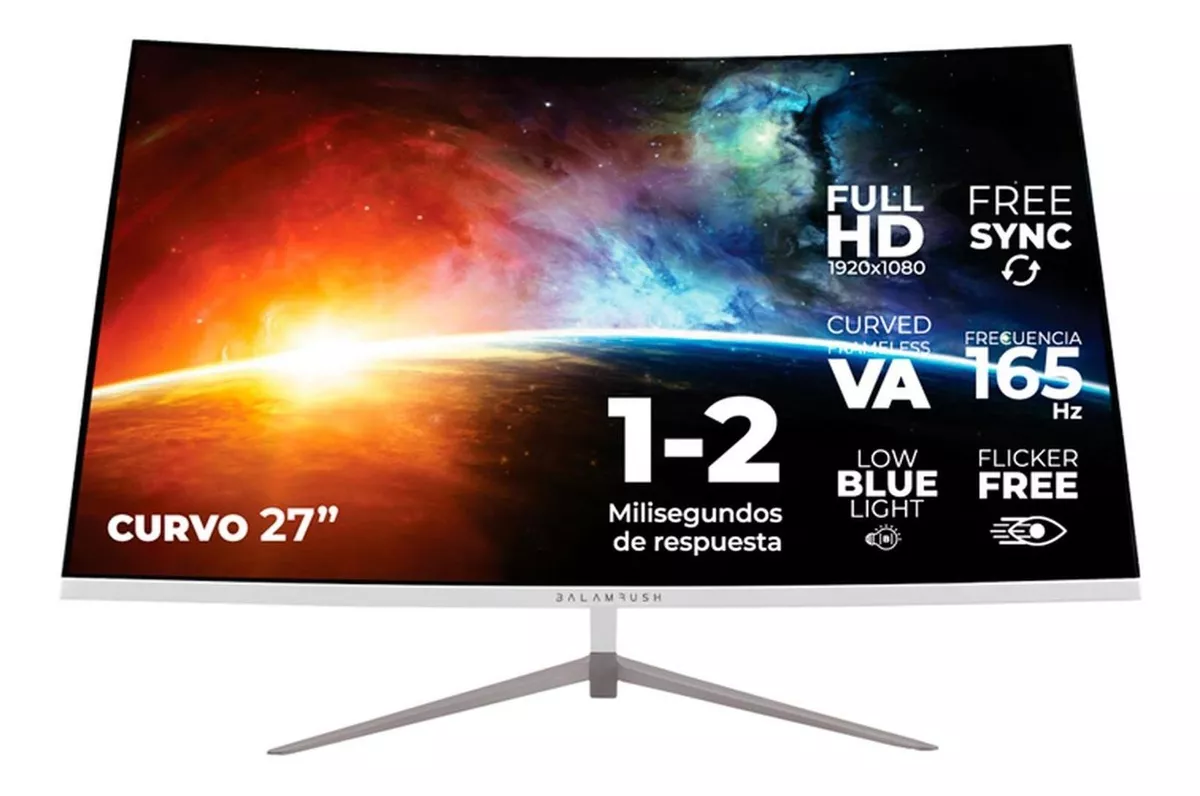 Monitor Gamer Curvo 27 Balam Rush 1ms 165hz Fhd Br-933100