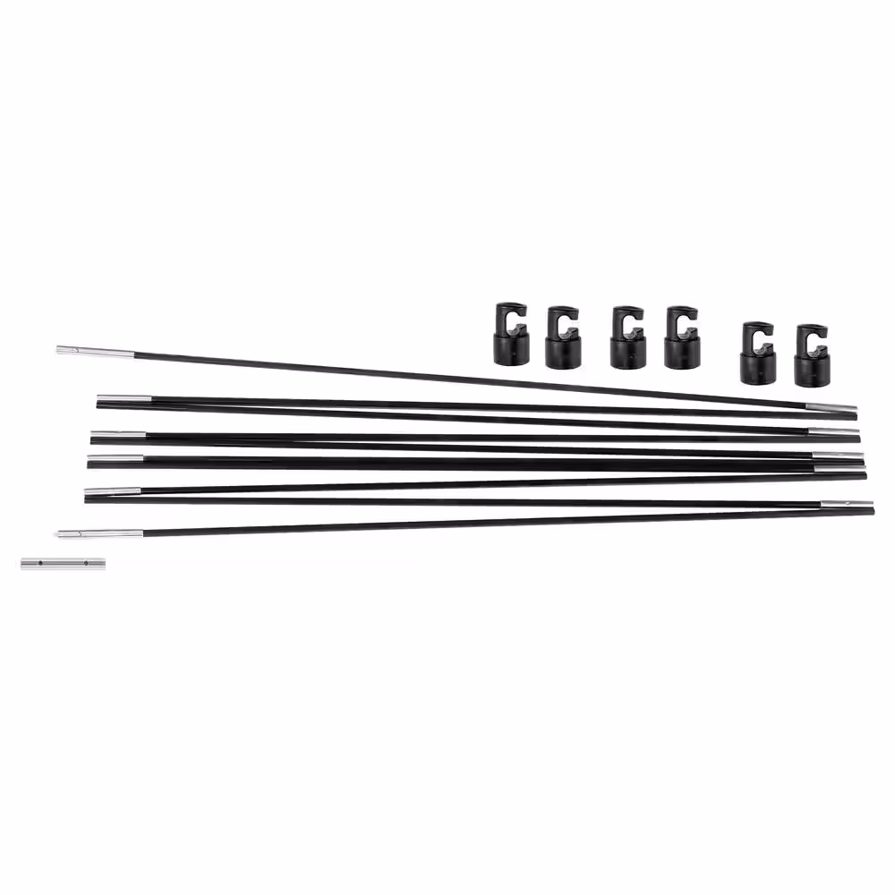 Upper Bounce Machrus Varillas universales de fibra de vidrio para trampol&iacute;n para reemplazar el anillo superior de la red para marco de 12 pies con 8 tapas para postes UBFGPCS-12