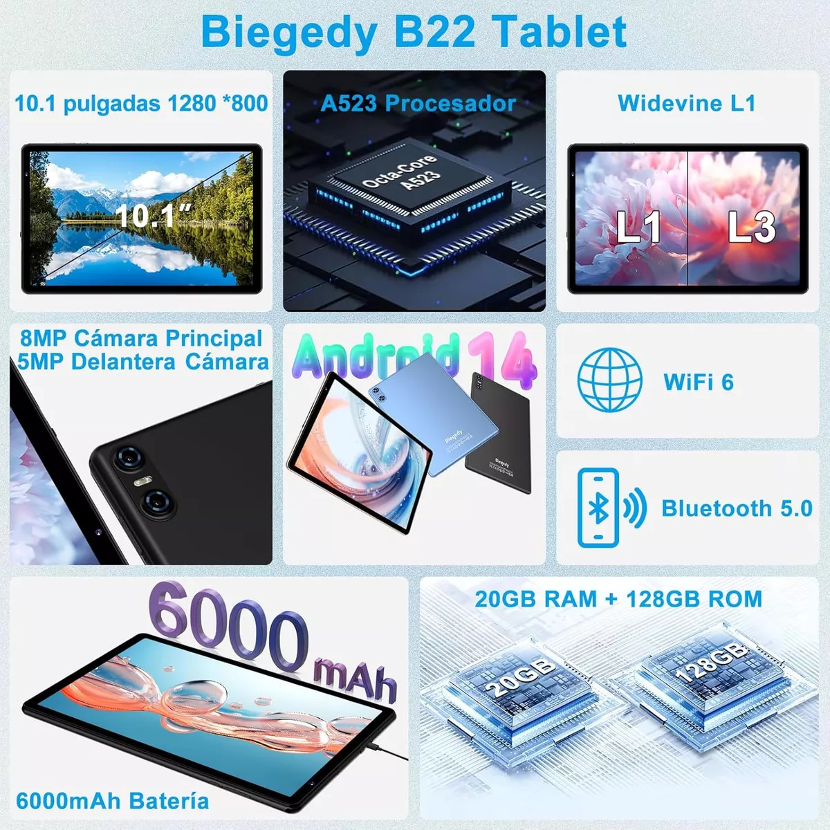 Android 14 Tablet 20+128gb 5g Economicas Tablets Con Teclado