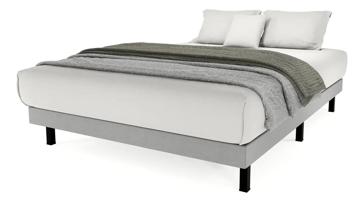 Base Cama Box Urban King tama&ntilde;o color Gris oscuro