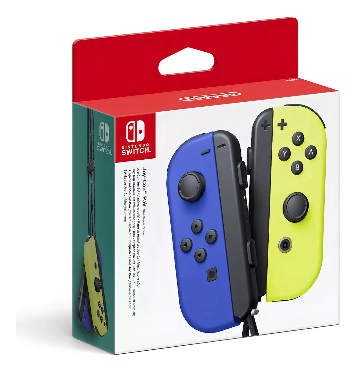 Control joystick inalámbrico Nintendo Switch Joy-Con (L)/(R) LED RGB azul/amarillo neón