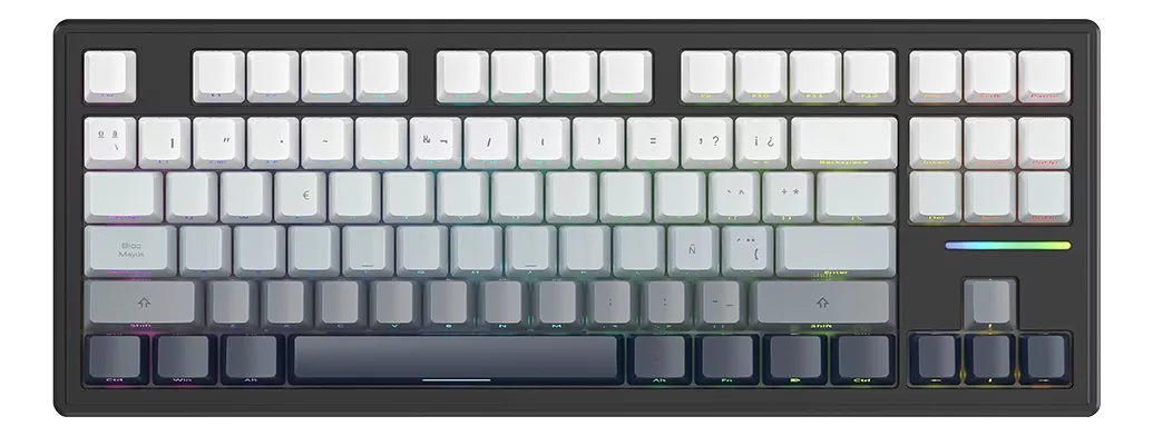 Attack Shark M87 Teclado Mecánico Bluetooth Inalámbrico De Tres Modos Con Cable Rgb Junta Personalizada Teclado Para Juegos Intercambiable En Caliente Negro