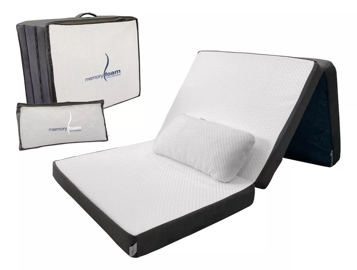 paquete De Colch&oacute;n Plegable Con Maleta + Almohada Est&aacute;ndar