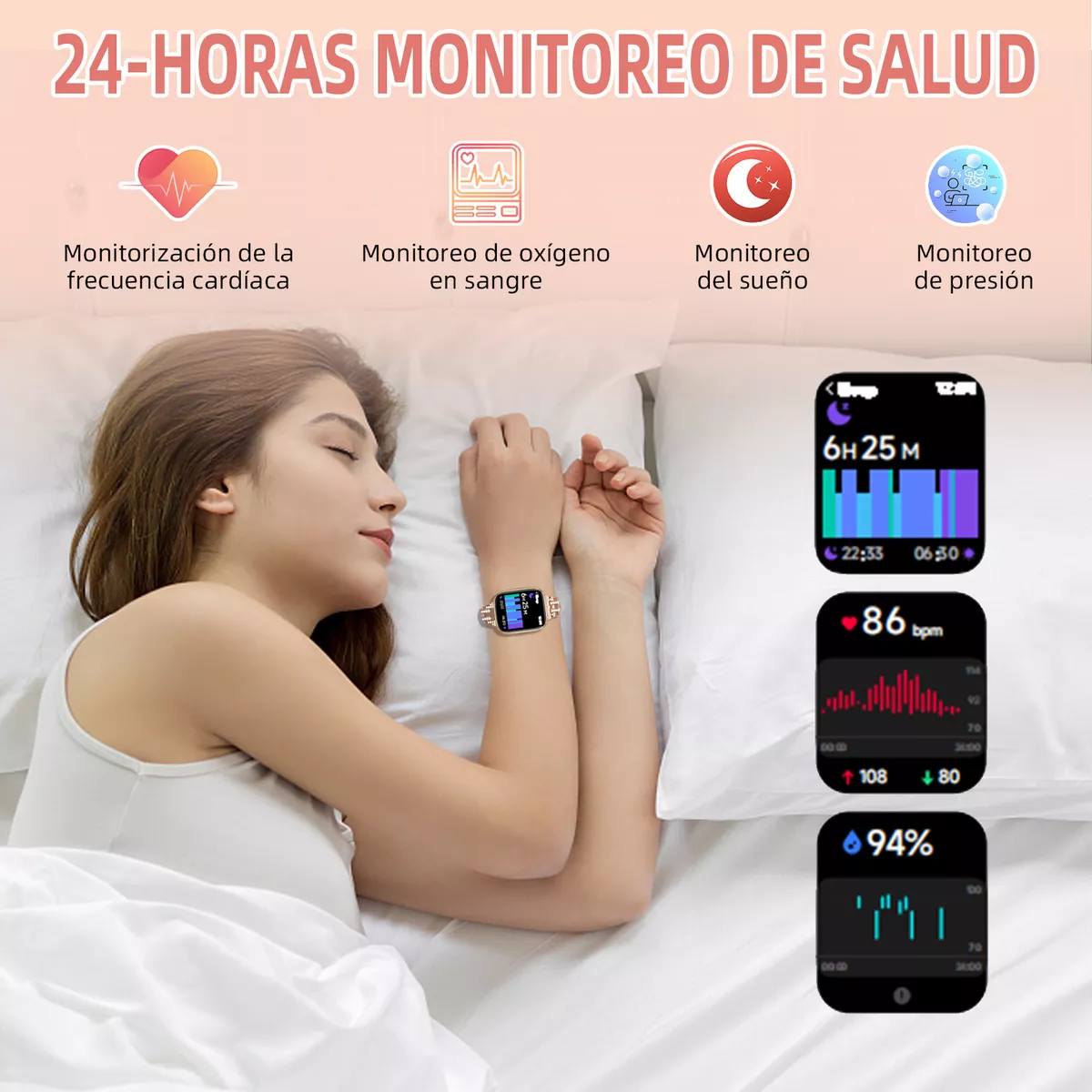 Smartwatch Reloj Inteligente Mujer Bluetooth Llamadas Alexa