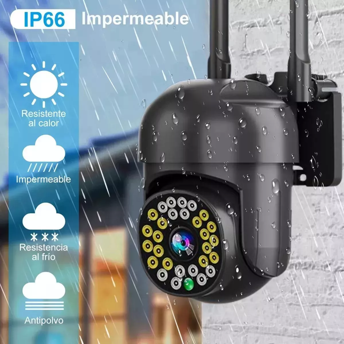 Cámara De Seguridad Wifi Foco Hd 1080p Nocturna Alarma 2pcs