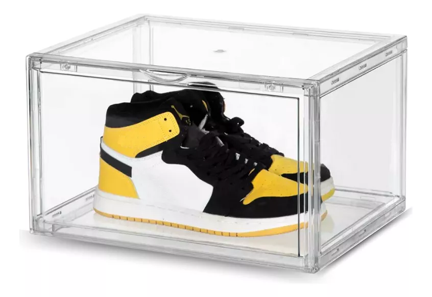 Caja De Acrilico Premium Para Tenis Sneakerbox Cajas Apilables Con Puerta Con Iman Fasilyt