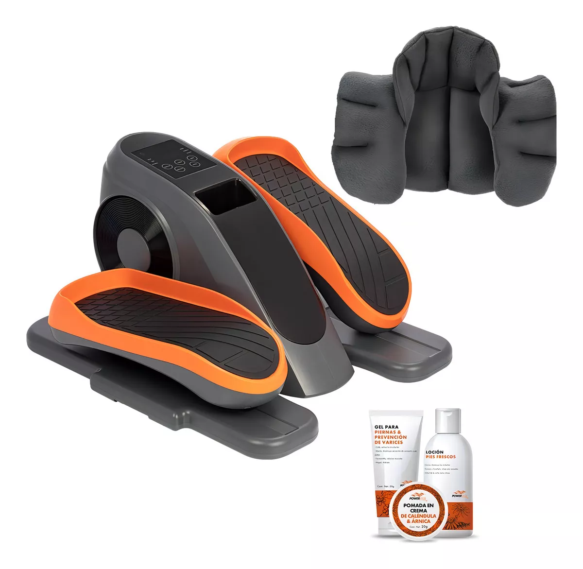 Eliptic Trainer El&iacute;tptica E0045-34 + cremas + compresa cervical color naranja
