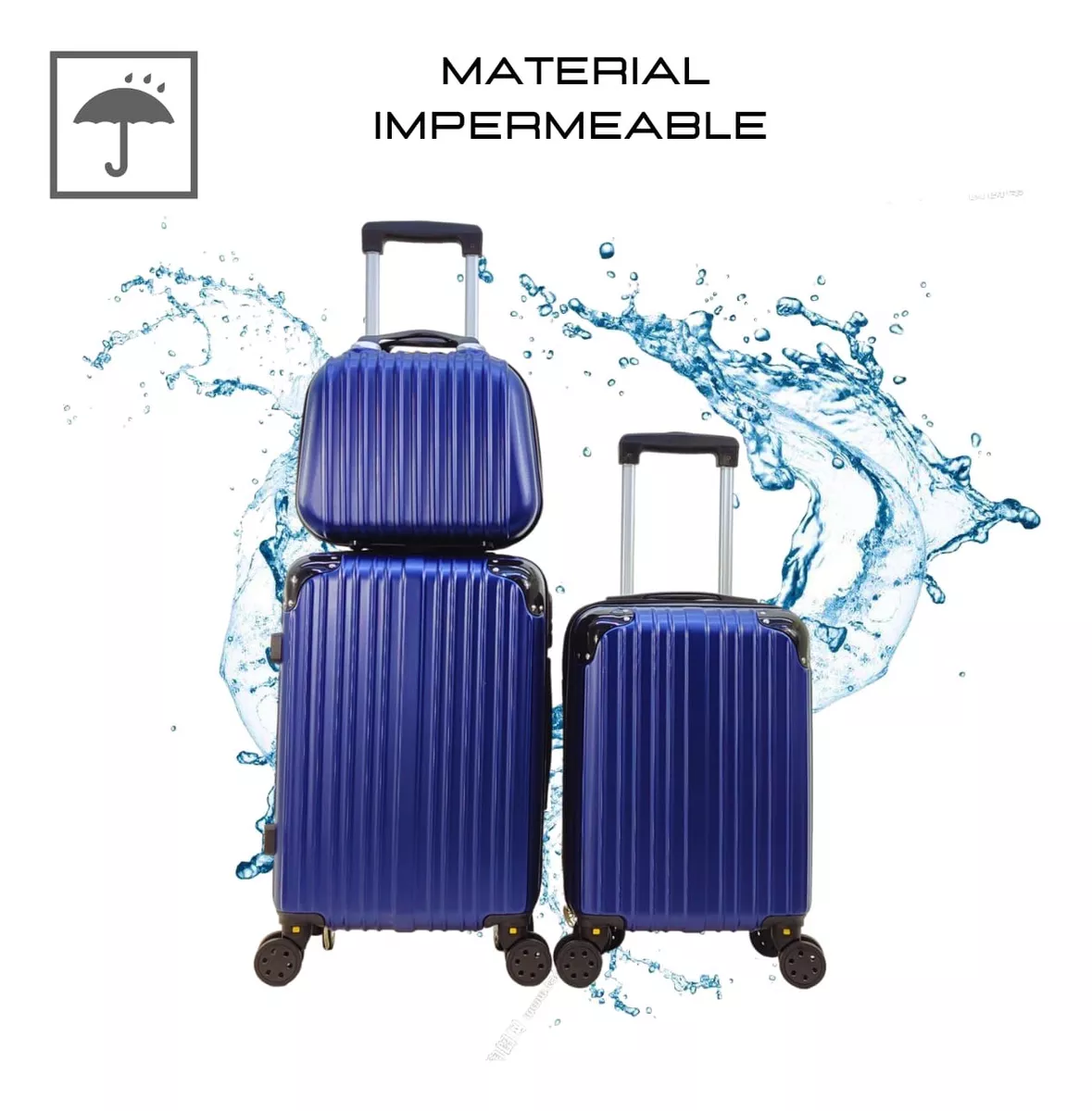 kit Maleta 8 Kg + 10 Kg + Neceser 3 Pz Sin Documentar Ligera