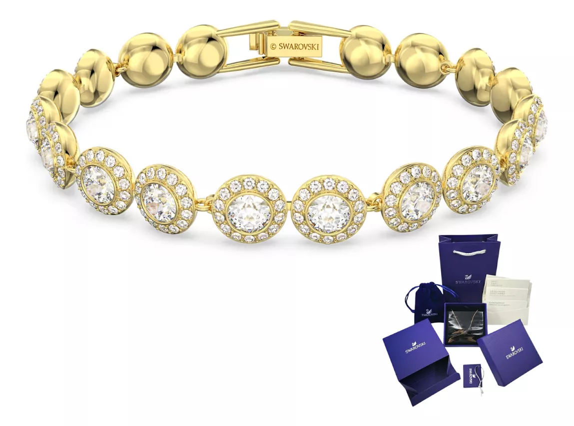 Pulsera Cristal Swarovski Tenis Angelic Halo + kit Regalo
