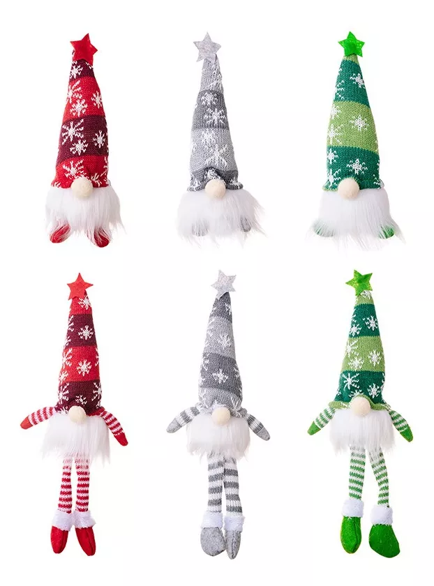 6 Pcs Gnomos Navide&ntilde;os Con Luz Led Decoraciones Navide&ntilde;as