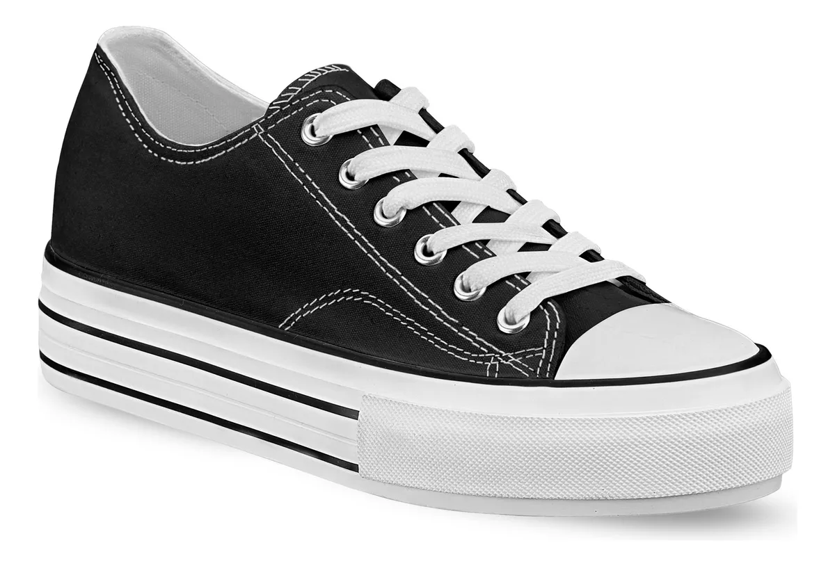 Tenis Casual Andrea Para Mujer Vers&aacute;til Negro