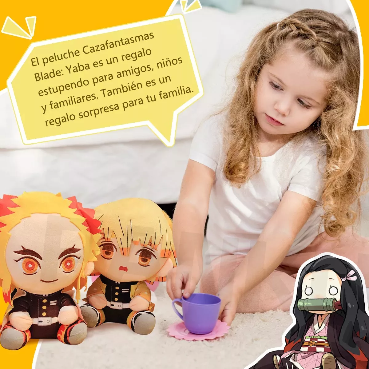 7pcs Demon Slayer Peluches Figura Juguete Para Niños