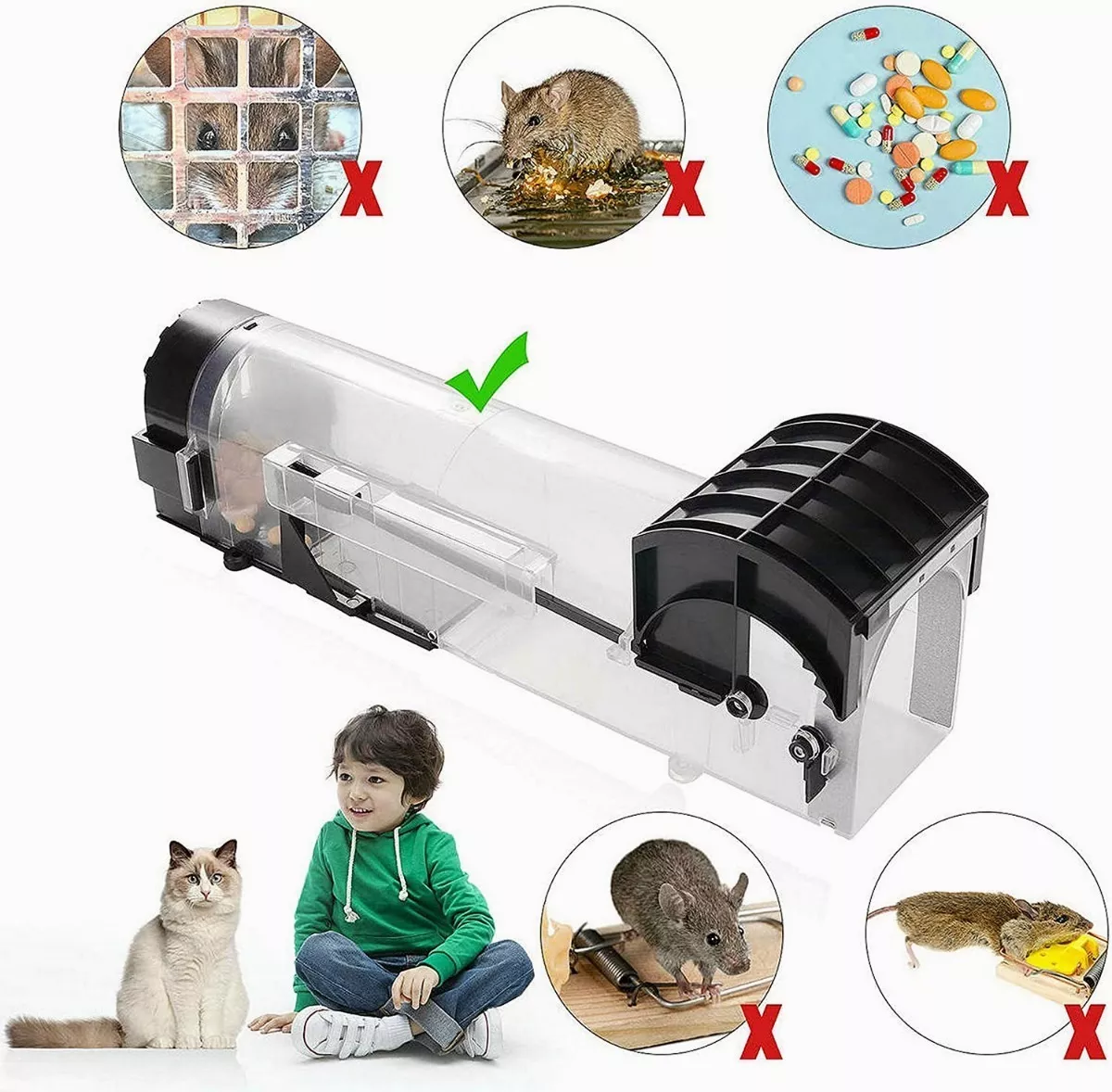 Trampas Para Ratas Ratones Efectivas Automática 2pcs