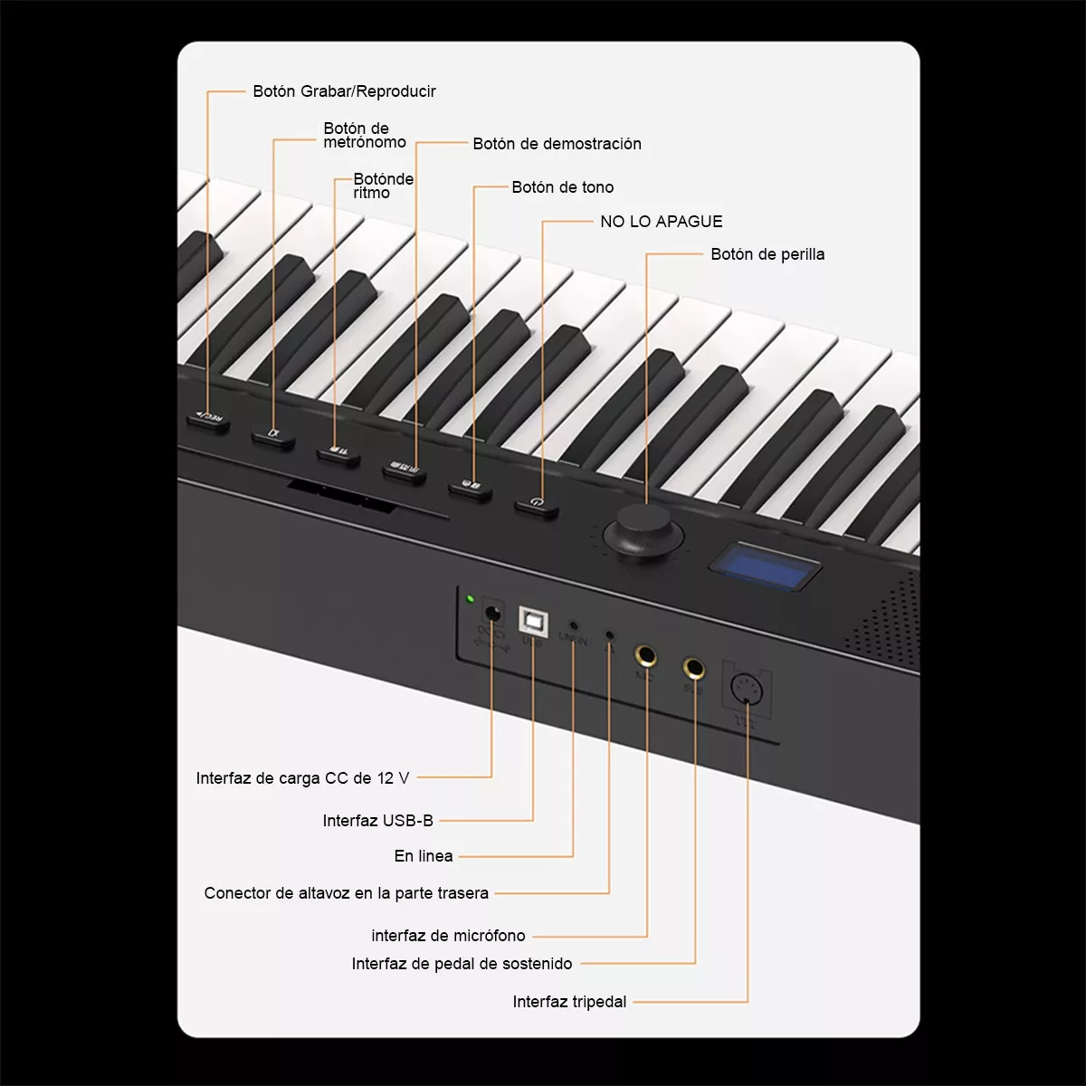Teclado Musical Plegable Electrónico De 88 Teclas