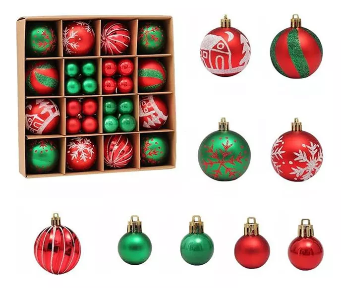 44 Pcs Esferas Navide&ntilde;as De Navidad &Aacute;rbol Decoraci&oacute;n