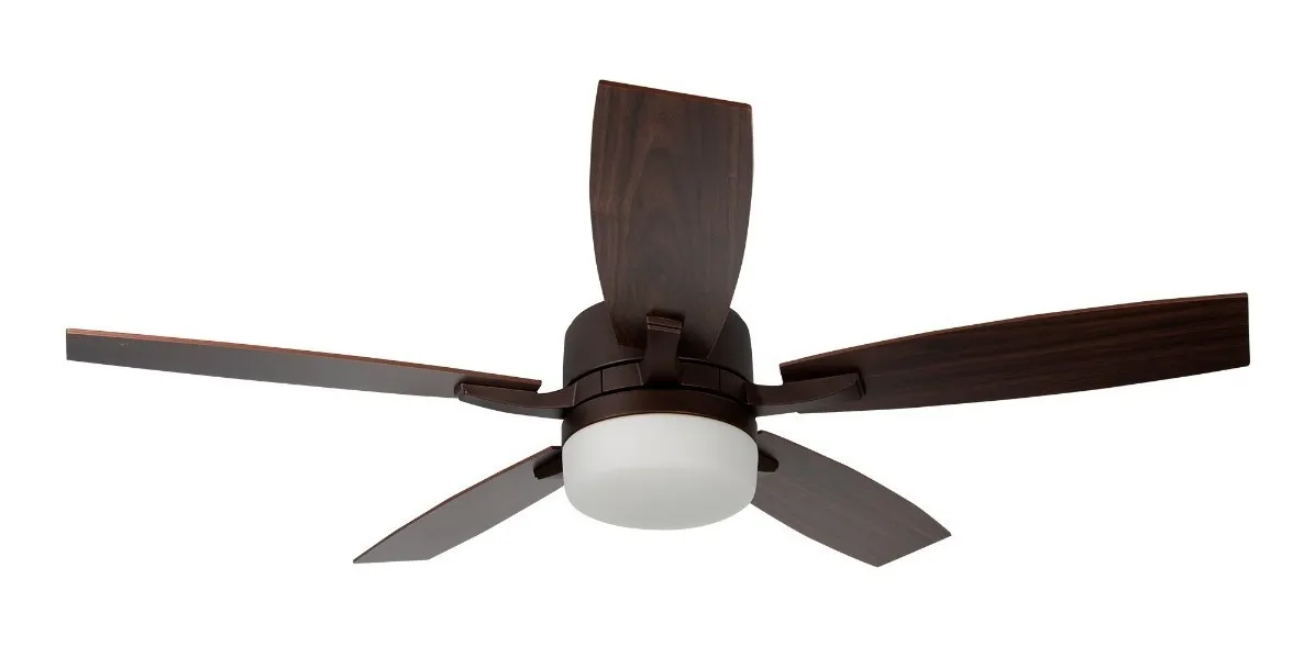 Ventilador De Techo 52' 5 Aspas Reversibles 3 Velocidades color de la estructura Bronce color de las aspas Nogal/Cereza Di&aacute;metro 52 " material de las aspas Mader
