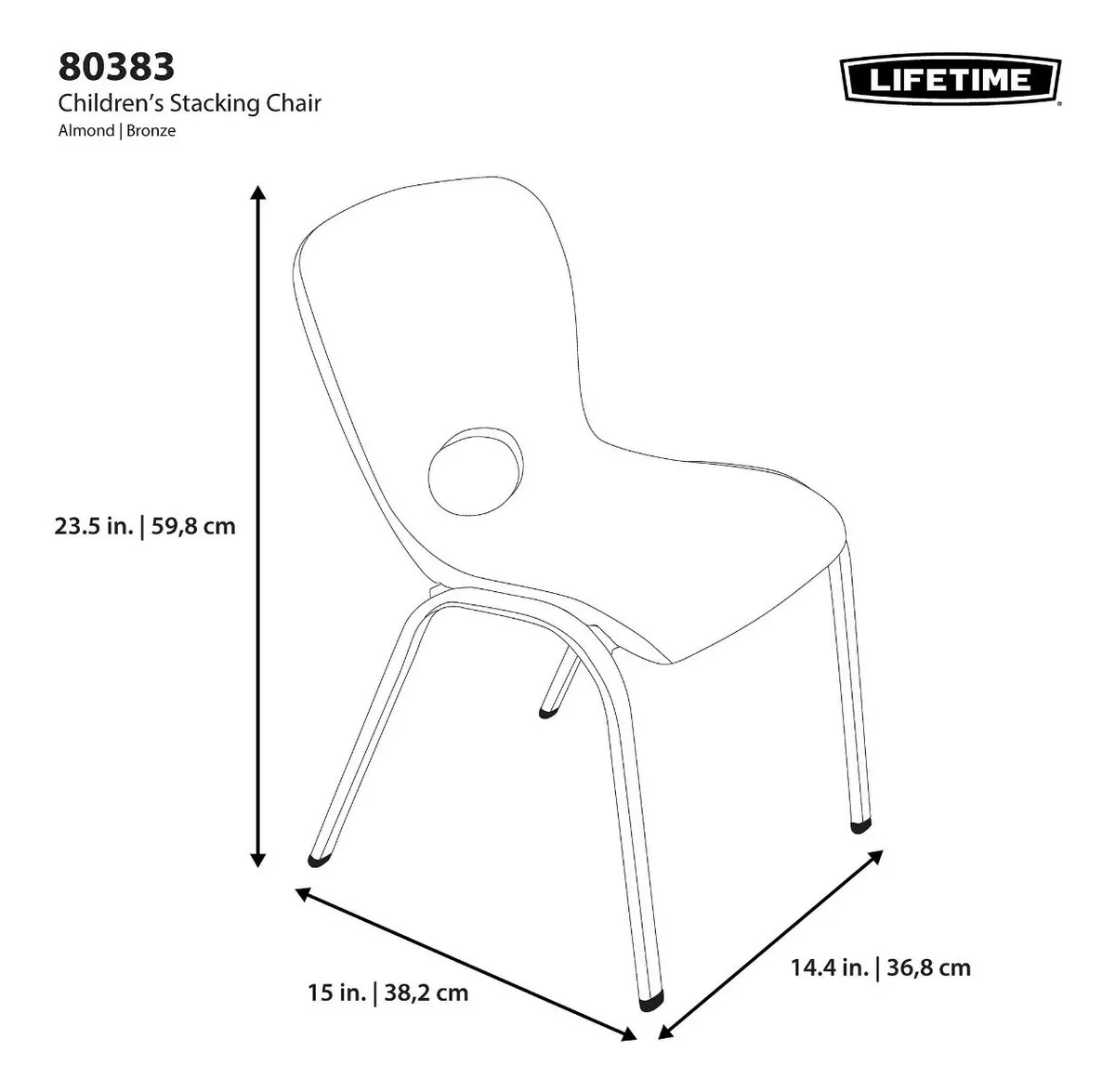 Set/Combo 4 Sillas Infantiles Lifetime