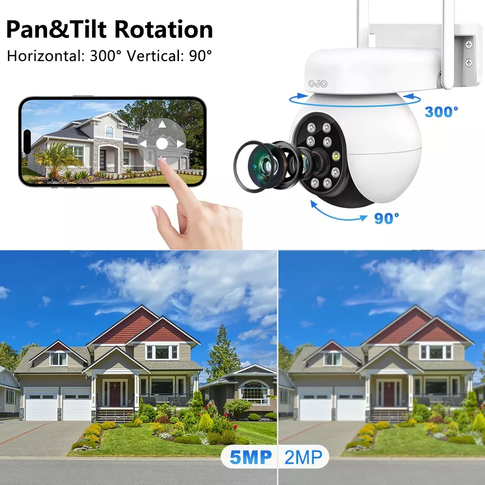 Ojo 5mp Cámara De Seguridad Wifi Camara Vigilancia Hd 4k