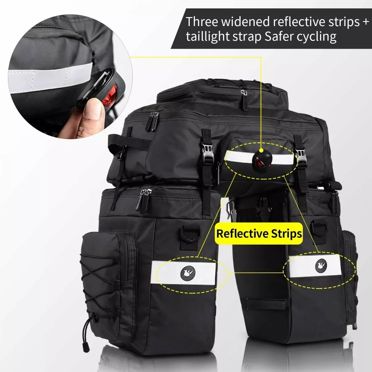 kit 3 Maletas Moto Impermeables 75lt Mochila Equipaje Bolsas