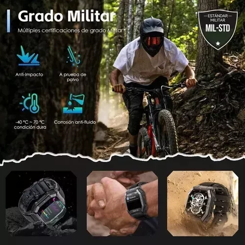 Reloj Inteligente 1.85 Ips 5atm Militar Impermeable P/hombre