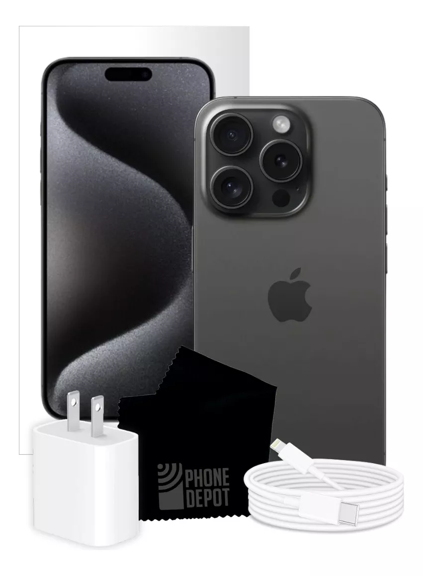 Apple iPhone 15 Pro 1 Tb Titanio Negro Esim Con Caja Original Y Bater&iacute;a 100% (Reacondicionado)