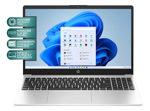 Laptop HP 255 G10 AMD Ryzen 3 16GB RAM 512GB SSD Windows 11
