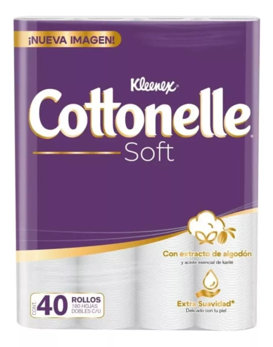 Papel Higi&eacute;nico Kleenex Cottonelle Soft paquete 40 Rollos
