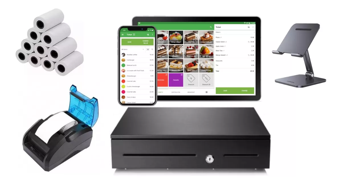 kit Punto De Venta Restaurante Tablet Android Impresora 58mm