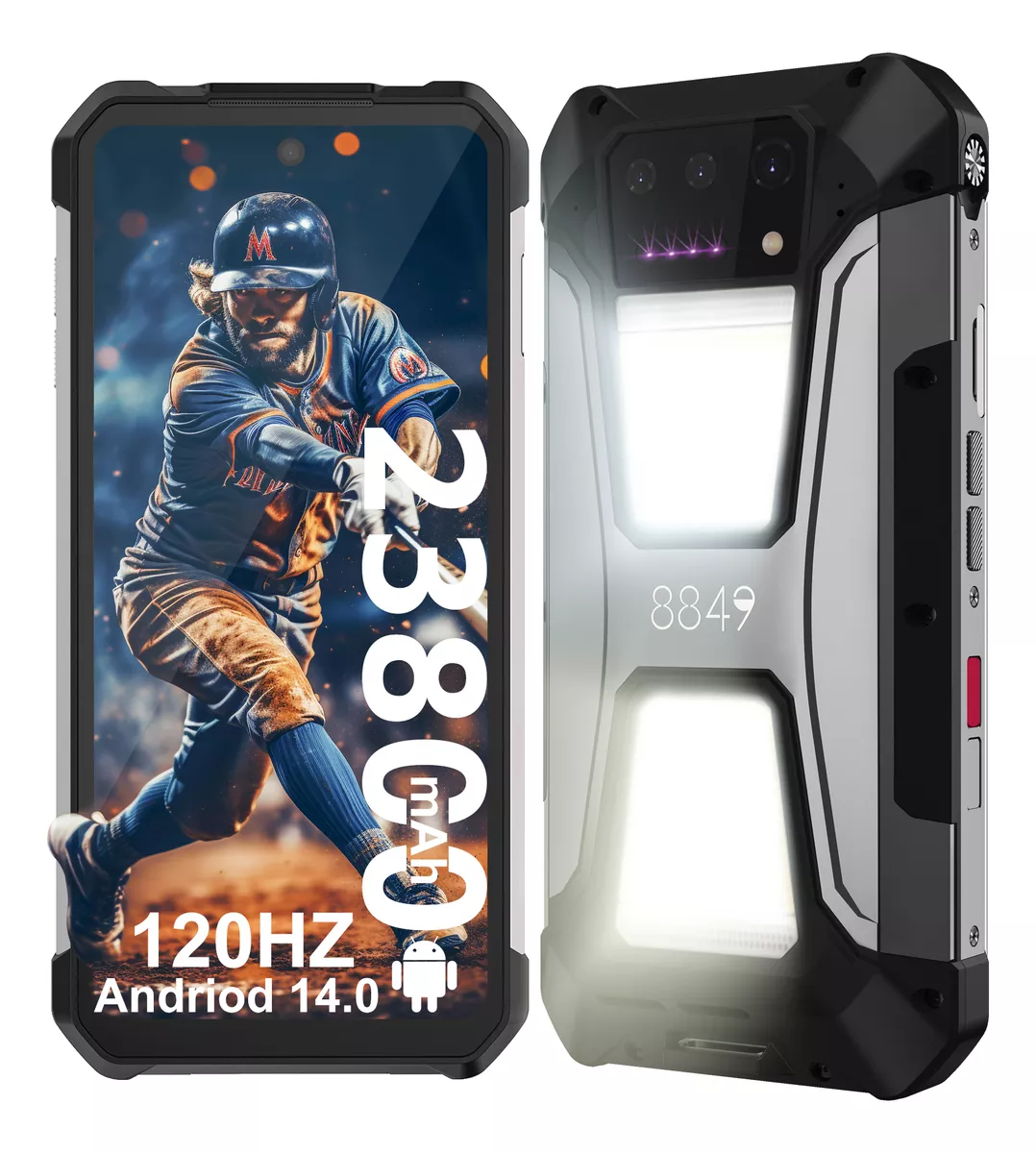 8849 Tank 2 Pro Unihertz Con Proyector 24gb 512gb Tel&eacute;fono Robusto Helio G99 Android 14 120w 64mp Visi&oacute;n Nocturna Helio G99 23800mah