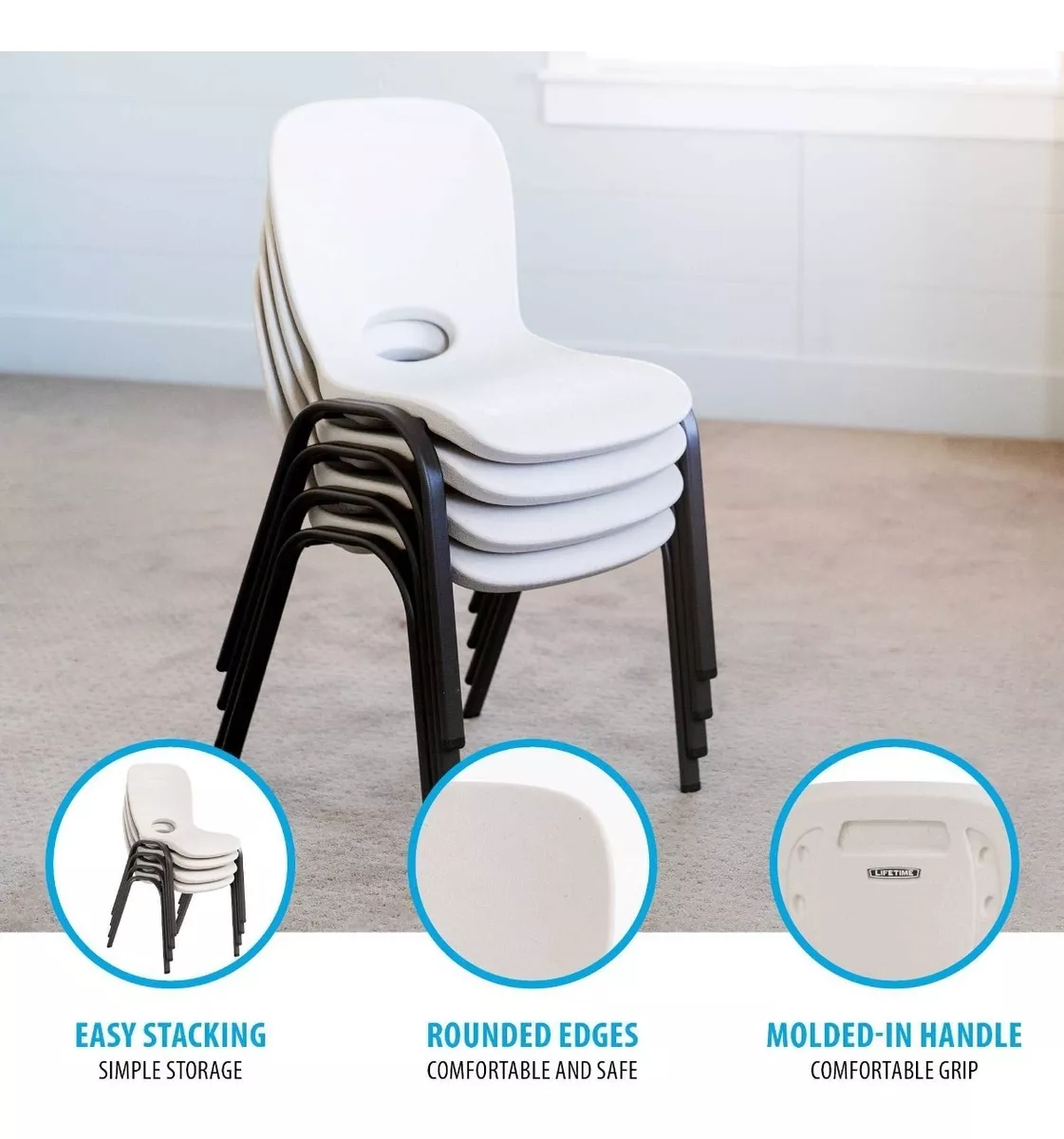 Set/Combo 4 Sillas Infantiles Lifetime