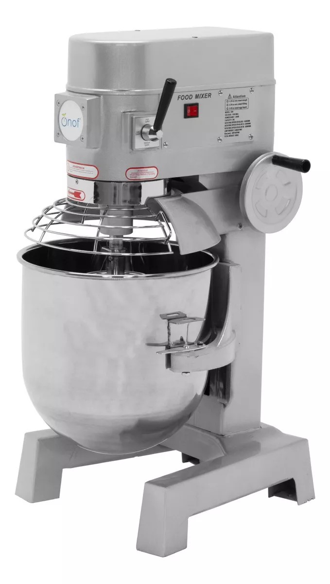 Batidora De Pedestal Industrial Mezcladora Comercial 110v 30 color Plateado Frecuencia 60 Hz
