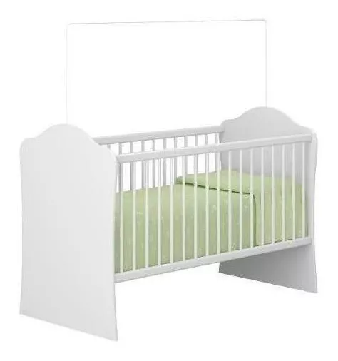 Cuna Infantil C/Ajuste Altura Base Colchon 7031 color Blanco