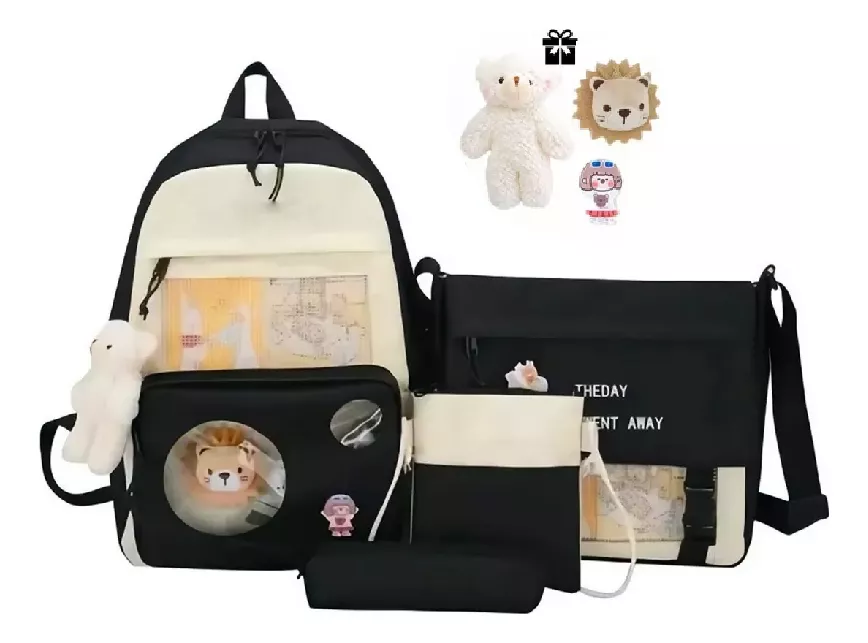 Mochilas Escolares Niño Para Niñas Set De 4 Piezas.