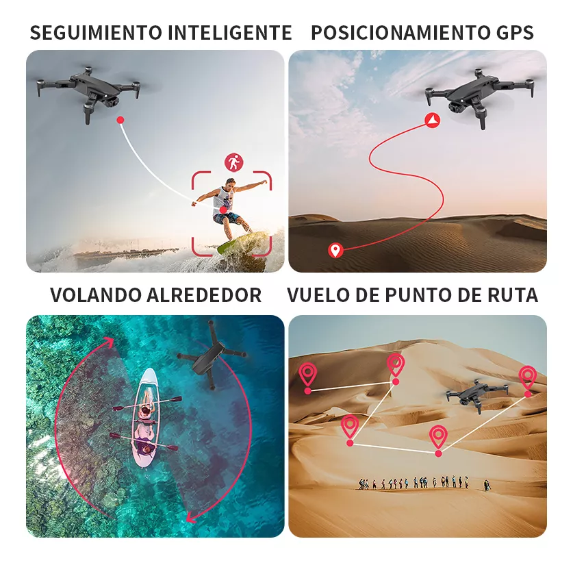 Mini Drone Con Cámara L900 Gps Fpv Profesional Control 4k Hd