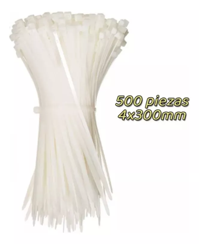 Cincho Pl&aacute;stico 30cm Largo 3.6mm Ancho Nylon Bridas 500pcs Negro