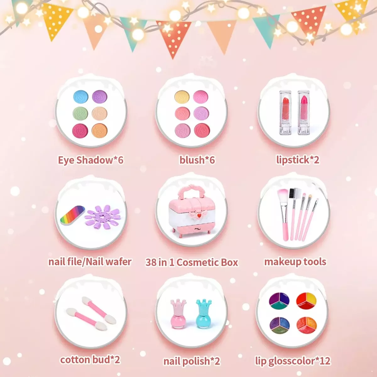 Juguetes Maquillaje Lavable De No Tóxico Regalo Navidad Niña