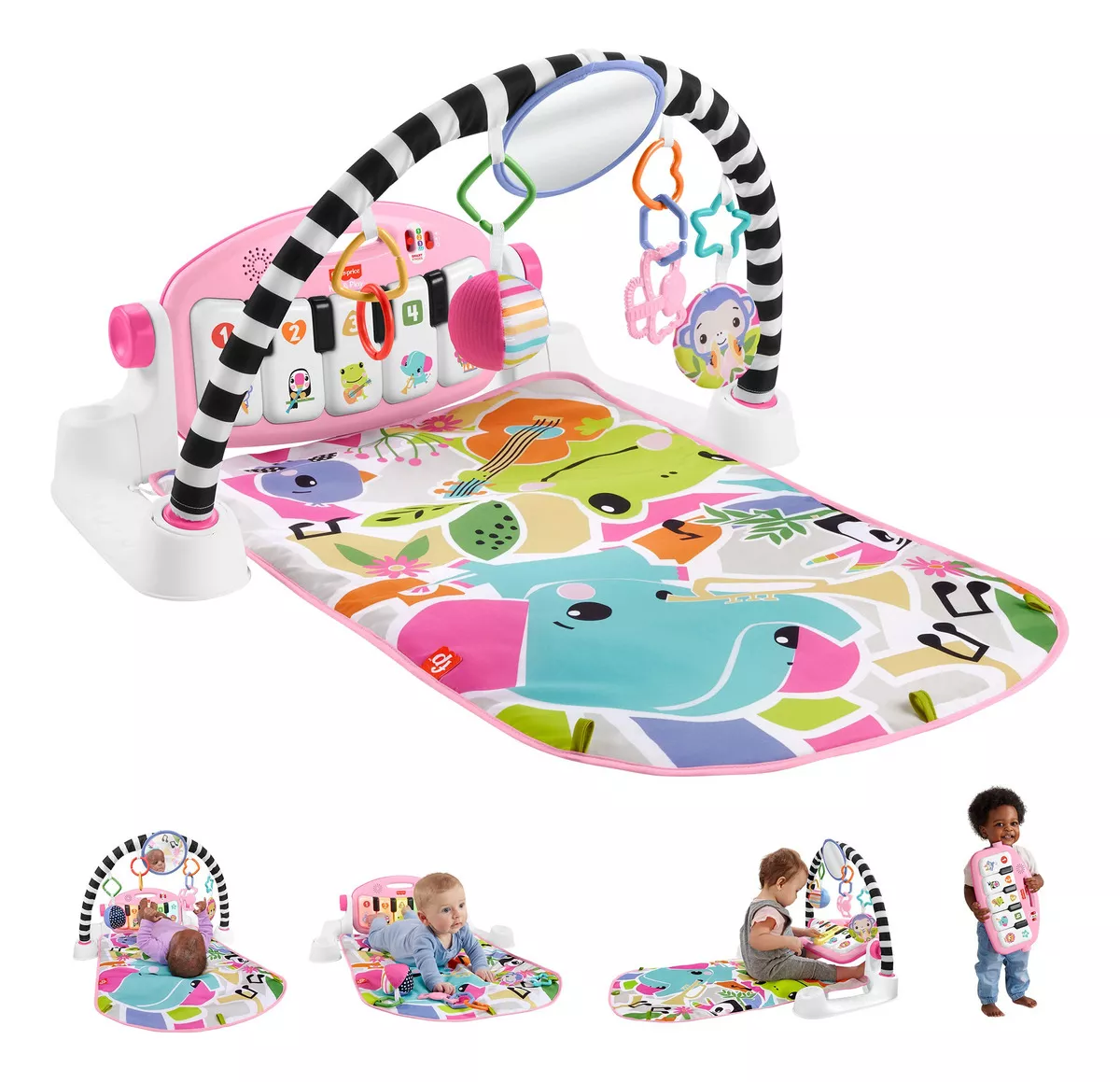 Fisher-price Piano HWY60 Pataditas Musicales Brilla Y Crece Rosa color Multicolor
