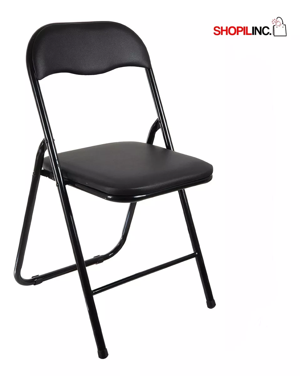 Sillas Plegables Acojinadas Negras 6 Pz